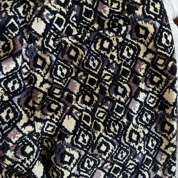 Free People Black and Cream Patterned Trousers - Picture 9 of 9